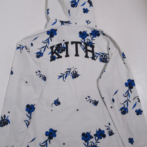 Kith White and Blue Floral Sweater/Hoodie - Picture 4 of 12